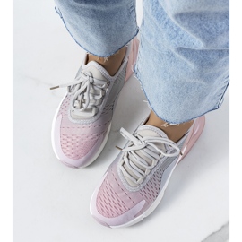 Graue Sport-Sneaker von Glaner rosa 1