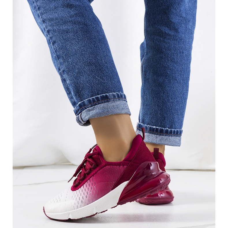 Glaner weinrote Sportschuhe weiß 2