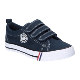 American Club LH59 / 22 Marineblaue Turnschuhe mit Klettverschluss 1