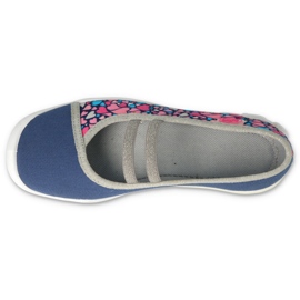 Befado Kinderschuhe 116Y303 marineblau rosa 3
