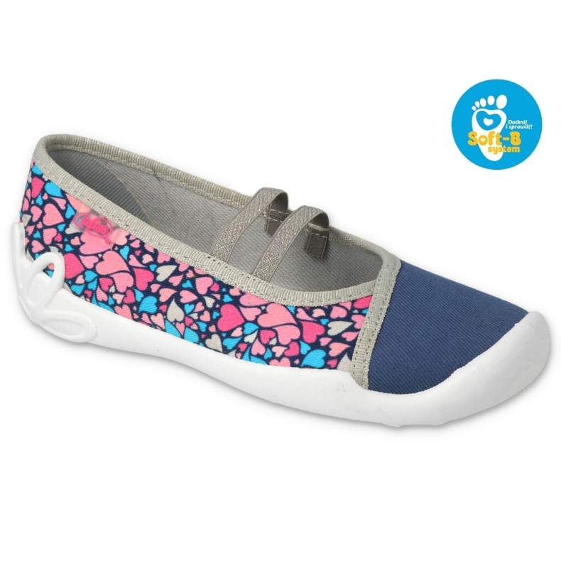 Befado Kinderschuhe 116Y303 marineblau rosa 4