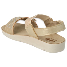 Befado Mädchen-Sandalen Shiny Gold 068Y002 golden 3