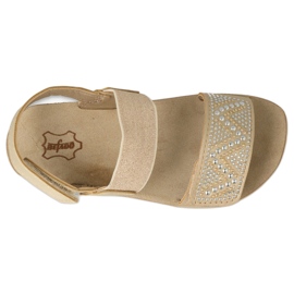 Befado Kindersandalen 068Y002 Zlotys mit Zirkonen golden 2