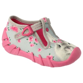 Befado Kinderschuhe 110P425 rosa grau 2