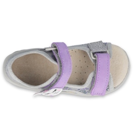 Befado Kinderschuhe PU 065P150 lila grau 3