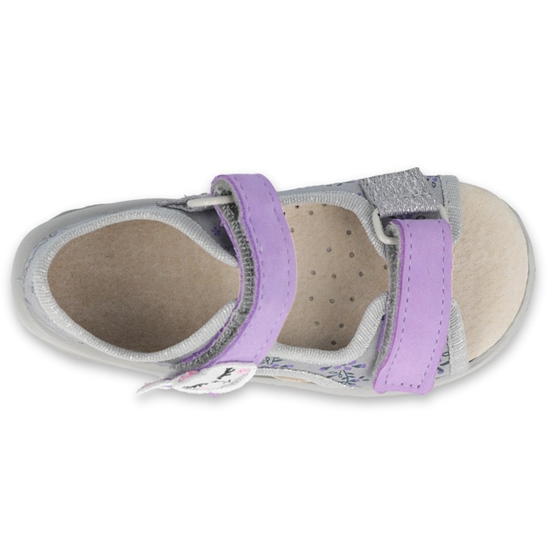 Befado Kinderschuhe PU 065P150 violett grau 3