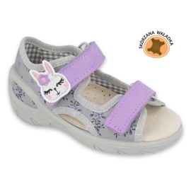 Befado Kinderschuhe PU 065P150 lila grau 5