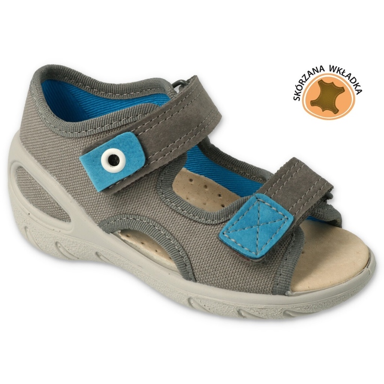 Befado Kinderschuhe VPE 065P166 blau grau 4