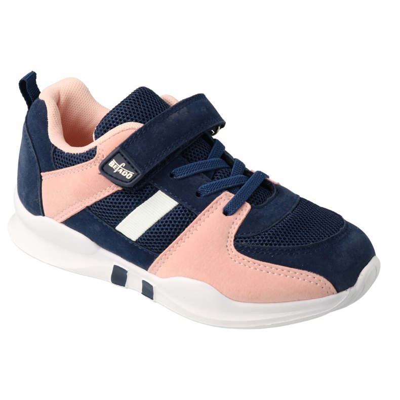 Befado Kinderschuhe 516Y128 marineblau rosa 4