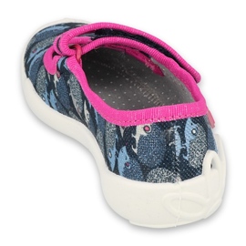 Befado Kinderschuhe 114Y466 navy blau rosa 2