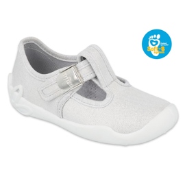 Befado Kinderschuhe silber blank 115X001 silber- grau 5