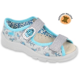 Befado Kinderschuhe 869X155 blau silber- grau 4