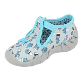 Befado Kinderschuhe 110P414 blau grau 1
