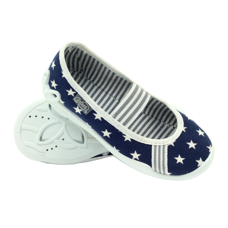 Befado Kinderschuhe 193Y065 weiß marineblau grau 4