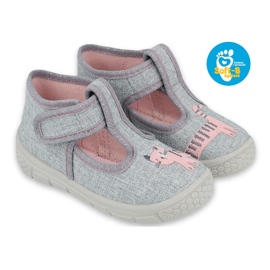 Befado Kinderschuhe 531P072 rosa grau 7
