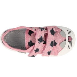 Befado Kinderschuhe 907P150 KATZEN schwarz rosa silber- 3
