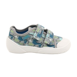 Befado Kinderhausschuhe mit Klettverschluss 907P156 blau 2