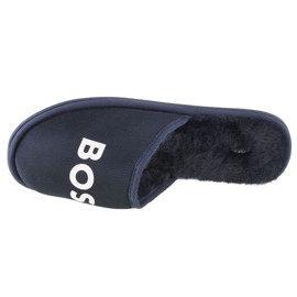 Boss-Logo-Hausschuhe J29312-849 blau 2