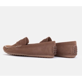 Marco Shoes Klassische Loafer aus weichem Veloursleder braun 5