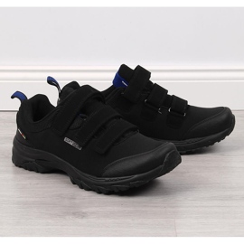 Schwarze wasserdichte Trekkingschuhe von American Club mit Klettverschluss 1