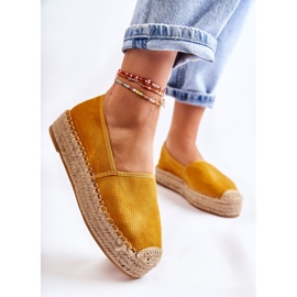 PG1 Damen-Espadrilles auf der gelben Marise-Plattform 2