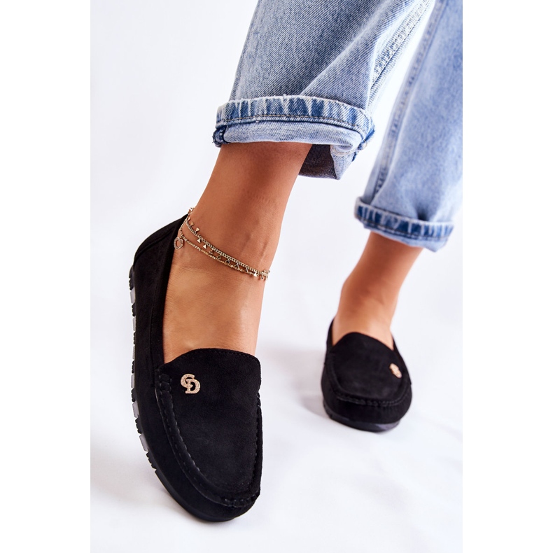 PS1 Schwarze Wildlederloafer für Damen Colena 1