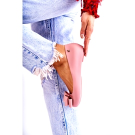 PH1 Gummi-Ballerinas für Damen mit einer Schleife in rosa Blümchen 4