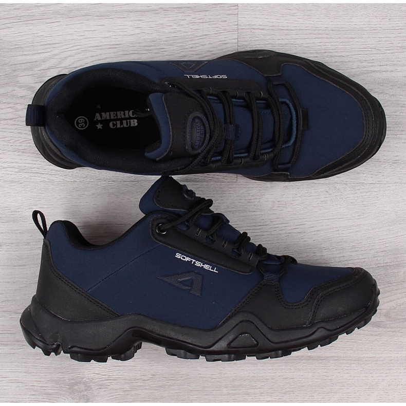 Marineblaue wasserdichte Trekkingschuhe von American Club für Herren 1