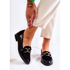 Klassische Mokassins mit Kette Laura Messi 2531 Schwarz 1