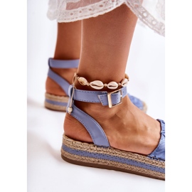 WS1 Damen-Espadrilles-Sandalen auf der blauen Susane-Plattform 2