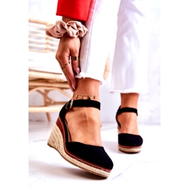 PS1 Schwarze Espadrilles für Damen auf Wedges Tamarill 2