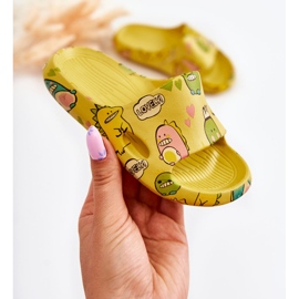 WJ1 Leichte Kinderhausschuhe Dinosaurier Gelb Astro 1