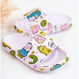 WJ1 Leichte weiße Astro-Dinosaurier-Hausschuhe für Kinder 2
