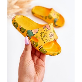 WJ1 Leichte Kinderhausschuhe Dinosaurier Orange Astro 1