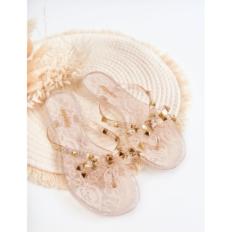 WJ1 Nude Monise Rubber Flip Flops für Damen beige 1