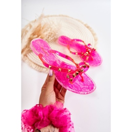 Damen-Gummi-Flip-Flops Rosa Monise 1