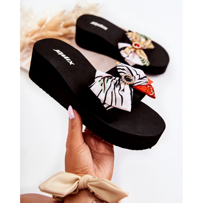 WJ1 Weiße Silana-Schaumkeilhausschuhe für Damen mehrfarbig 1