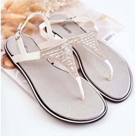 WJ1 Damen Sandalen Flip-Flops mit Ornamenten White Atlanta weiß 1