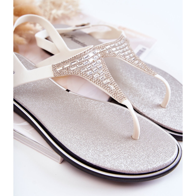 WJ1 Damen Sandalen Flip-Flops mit Ornamenten White Atlanta weiß 2