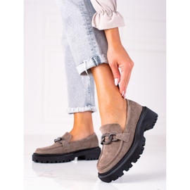 SHELOVET Loafer auf der Plattform braun 1