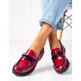 SHELOVET Modische Loafer rot 1