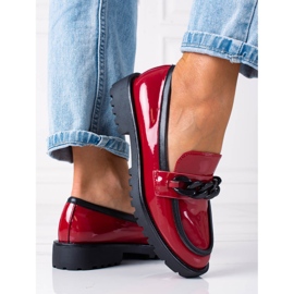 SHELOVET Modische Loafer rot 2