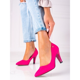 SHELOVET Elegante Pumps auf der Post rosa 1