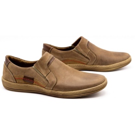 Olivier Herren Leder Loafer 520 braun 2