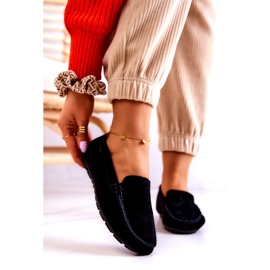 Damen Wildleder Loafer Big Star JJ274654 Schwarz 1