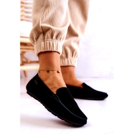 Damen Wildleder Loafer Big Star JJ274654 Schwarz 2