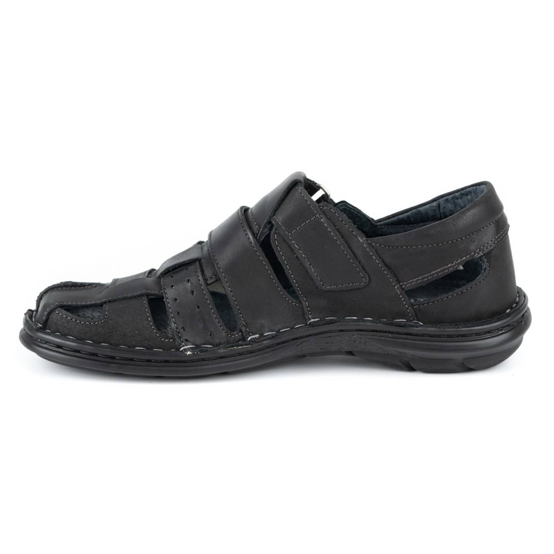 Olivier Schwarze Herrensandalen 467 1