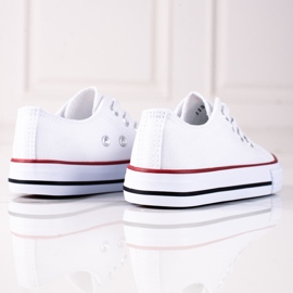 Weiße Vico Kindersneaker mit Gummizug 1