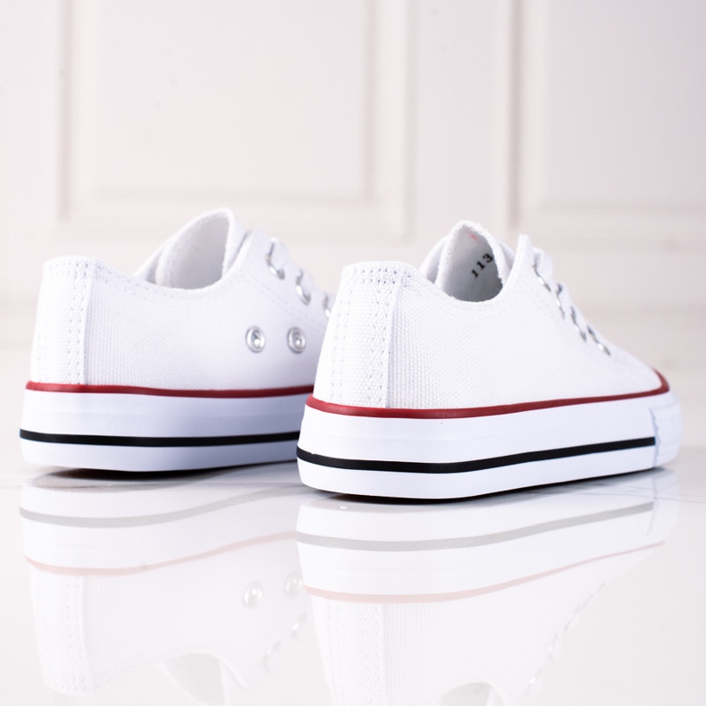 Weiße Vico Kindersneaker mit Gummizug 1