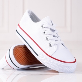 Weiße Vico Kindersneaker mit Gummizug 2